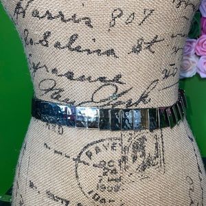 360 silver metal plate waist belt